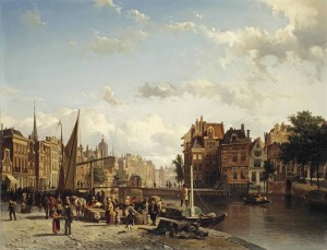 Market along the canal
